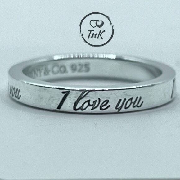 Tiffany & Co. Retired Notes "I Love You" Ring - Sterling Silver - 4.75 - Picture 10 of 15